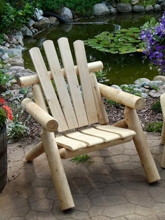 Log Wooden Deck Chair | Plow & Hearth