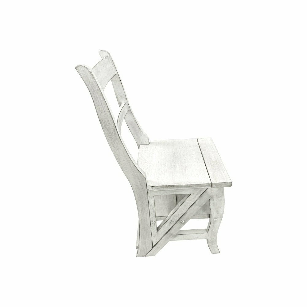Folding Library Chair, Antique White | Plow & Hearth
