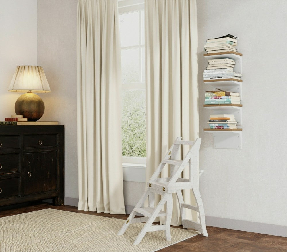 Folding Library Chair, Antique White | Plow & Hearth