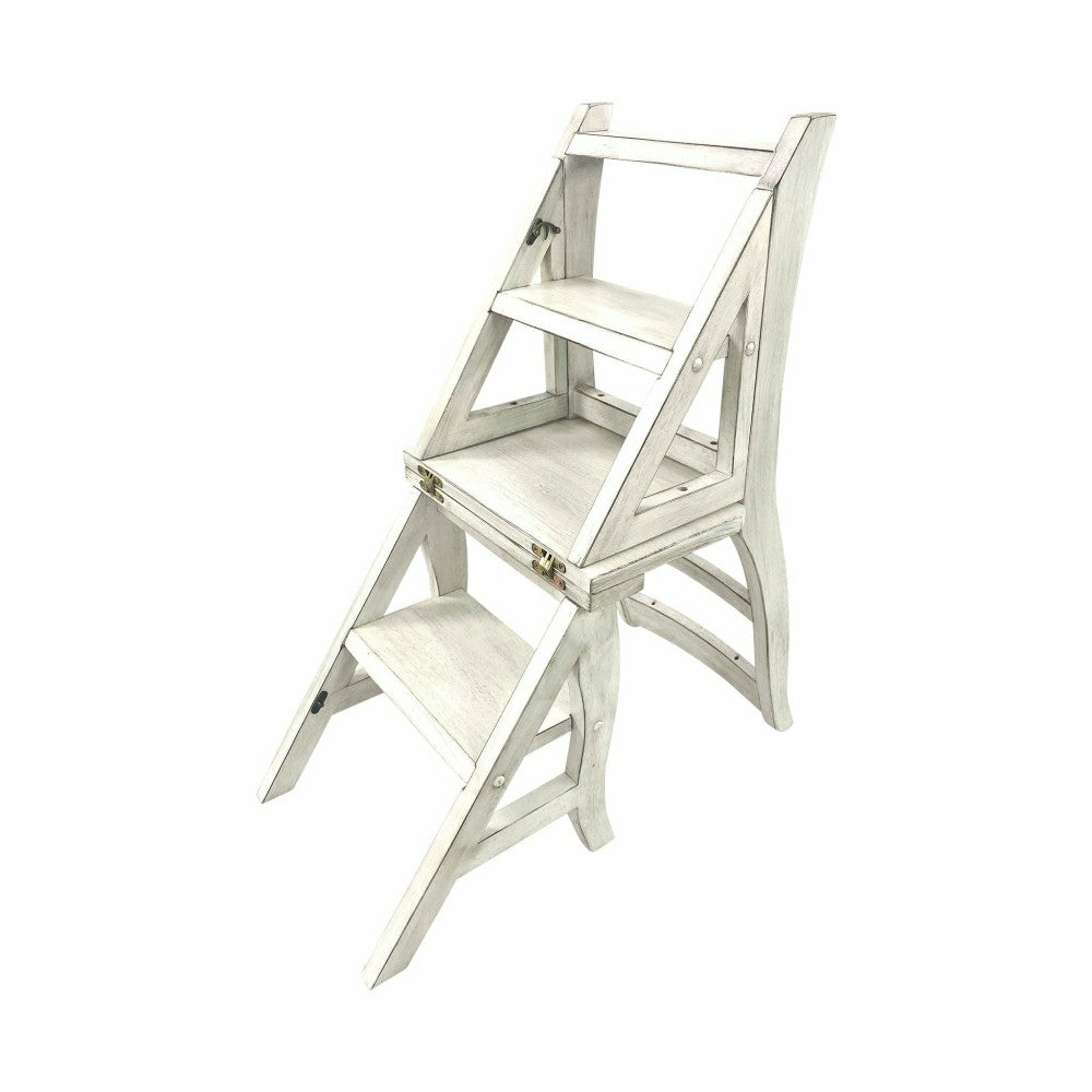Folding Library Chair, Antique White | Plow & Hearth