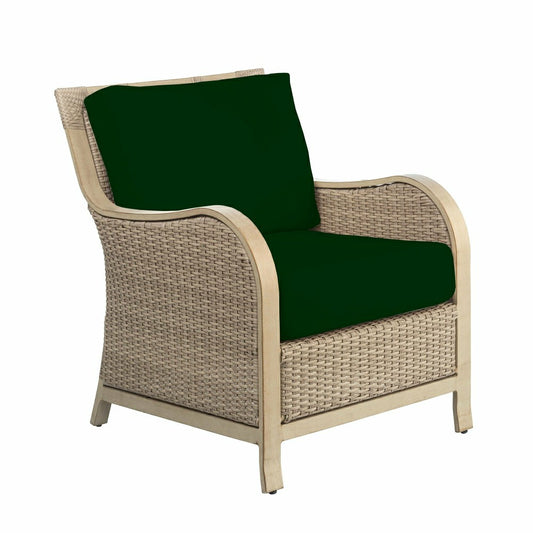 Driftwood Urbanna Wicker Chair with Cushions | Plow & Hearth