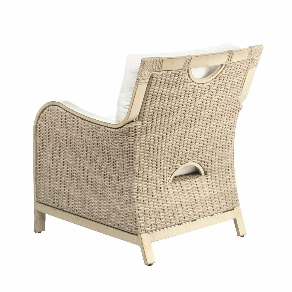 Driftwood Urbanna Wicker Chair with Cushions | Plow & Hearth