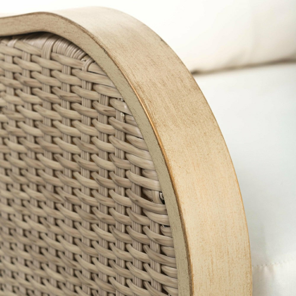 Driftwood Urbanna Wicker Chair with Cushions | Plow & Hearth
