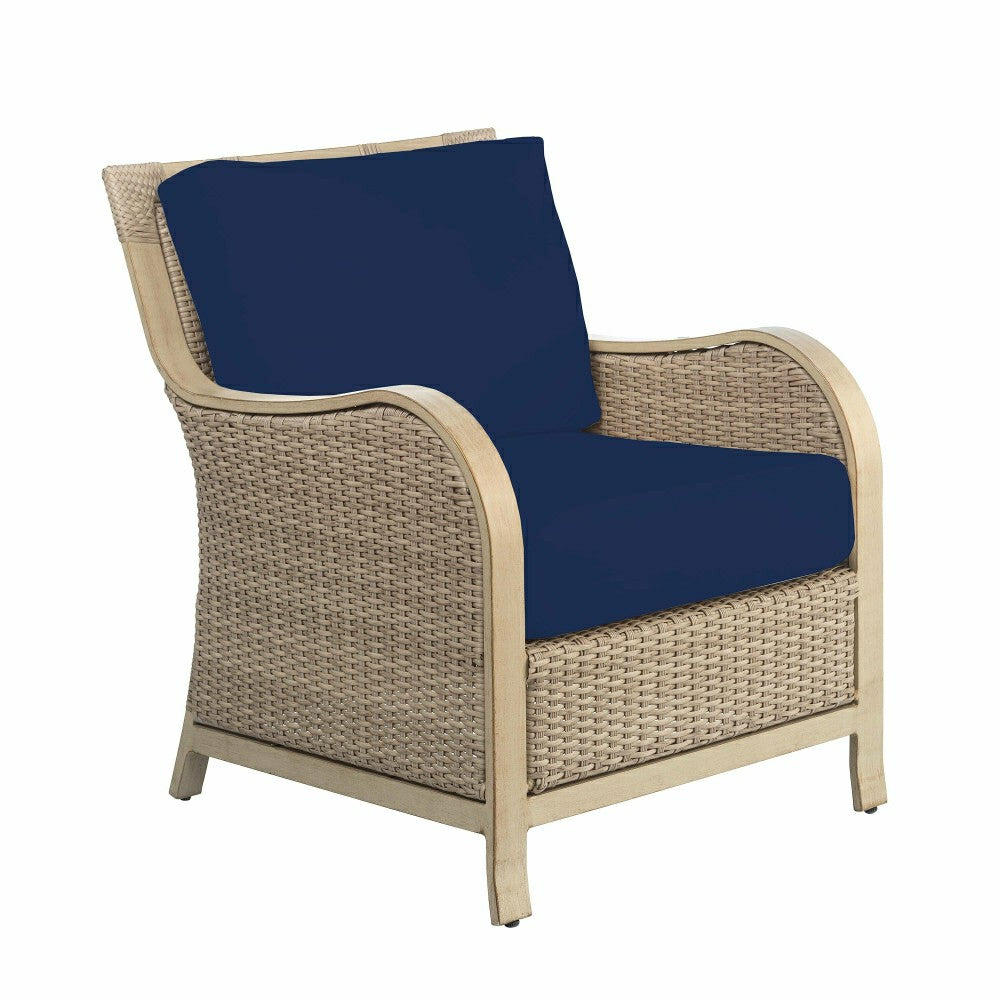 Driftwood Urbanna Wicker Chair with Cushions | Plow & Hearth