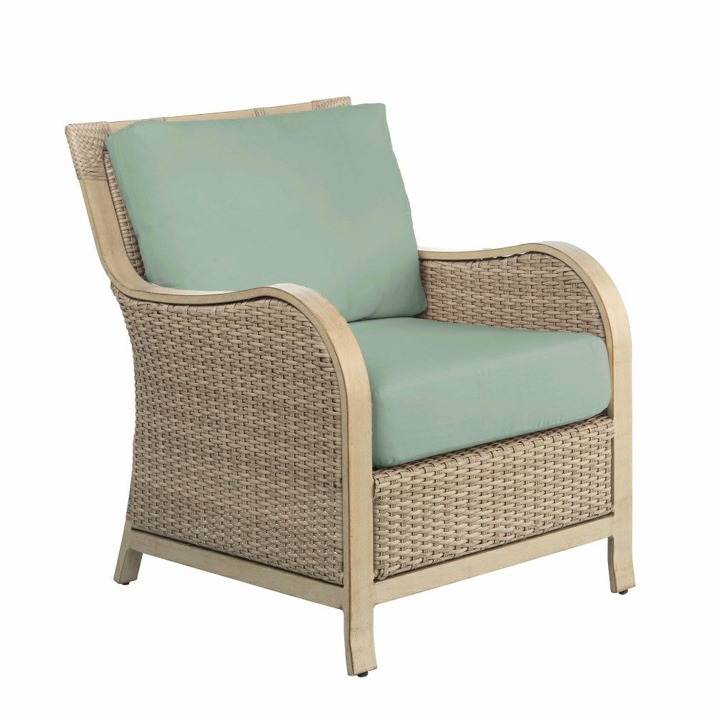 Driftwood Urbanna Wicker Chair with Cushions | Plow & Hearth