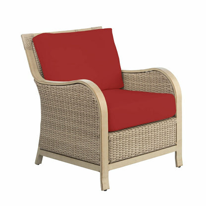 Driftwood Urbanna Wicker Chair with Cushions | Plow & Hearth