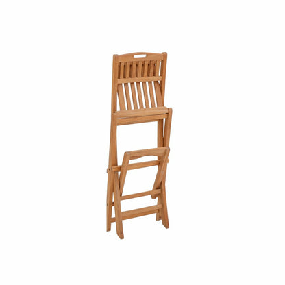 Emmett Natural Teak Indoor/Outdoor Folding Bar Stool | Plow & Hearth