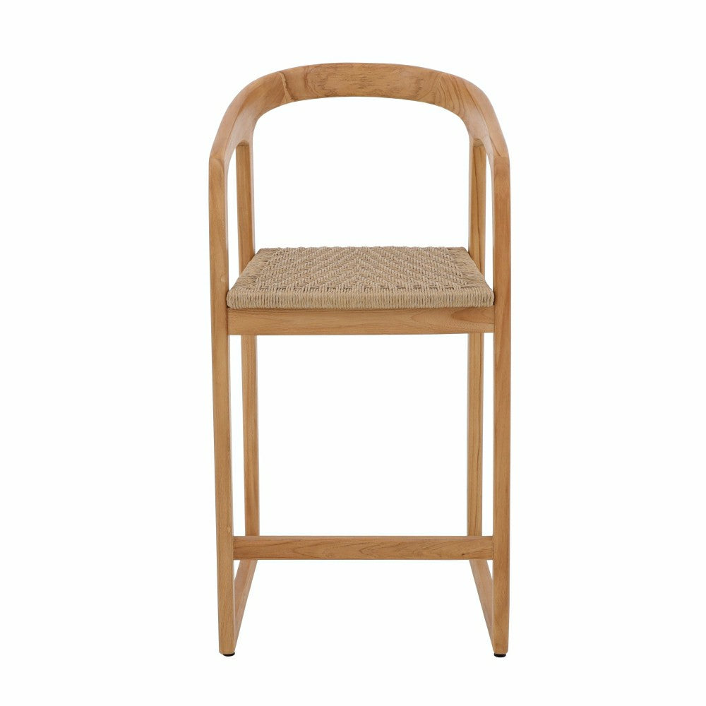 Ubud Natural Teak Indoor/Outdoor Bar Stool | Plow & Hearth
