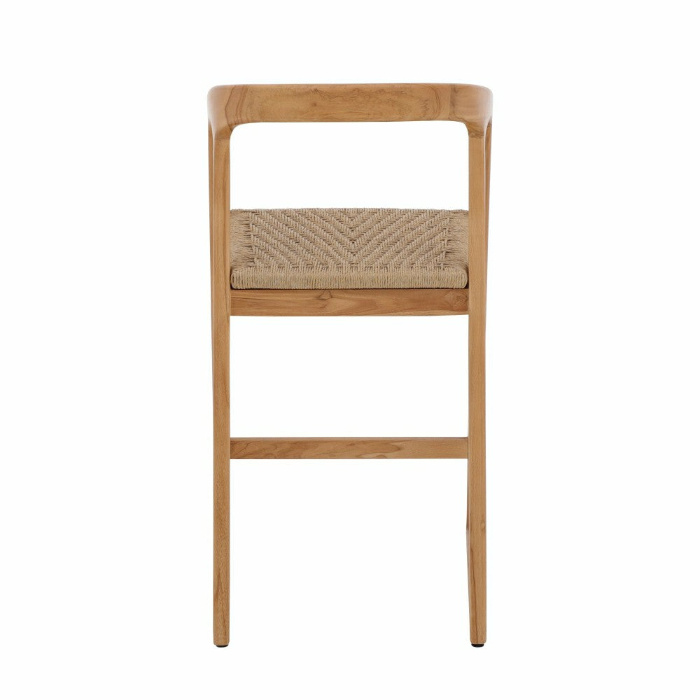 Ubud Natural Teak Indoor/Outdoor Bar Stool | Plow & Hearth