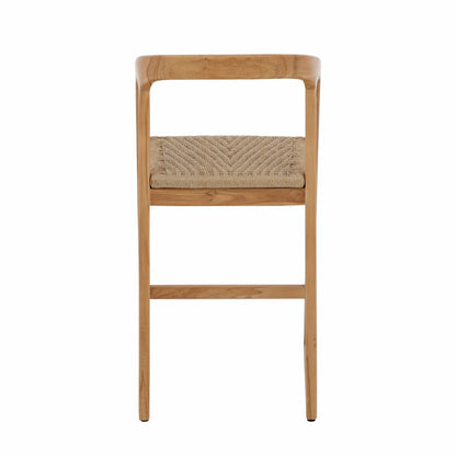 Ubud Natural Teak Indoor/Outdoor Bar Stool | Plow & Hearth