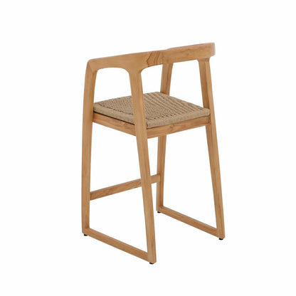 Ubud Natural Teak Indoor/Outdoor Bar Stool | Plow & Hearth
