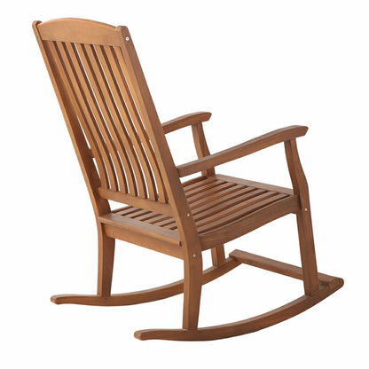 Telluride Oiled Teak Outdoor Patio Rocking Chair | Plow & Hearth