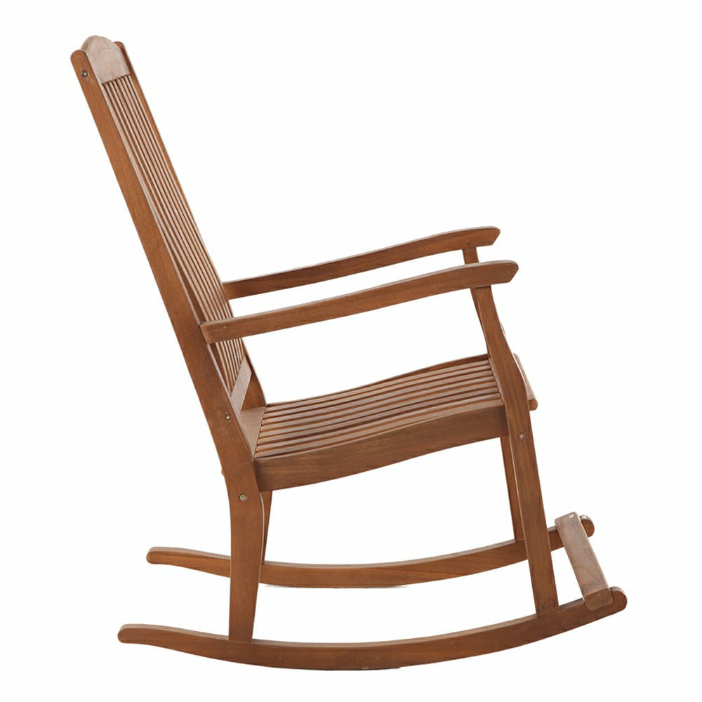 Telluride Oiled Teak Outdoor Patio Rocking Chair | Plow & Hearth
