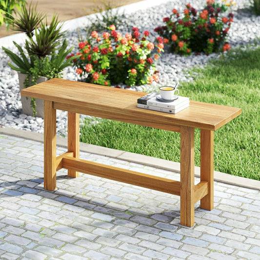 Outdoor Teak Wood Bench | Plow & Hearth