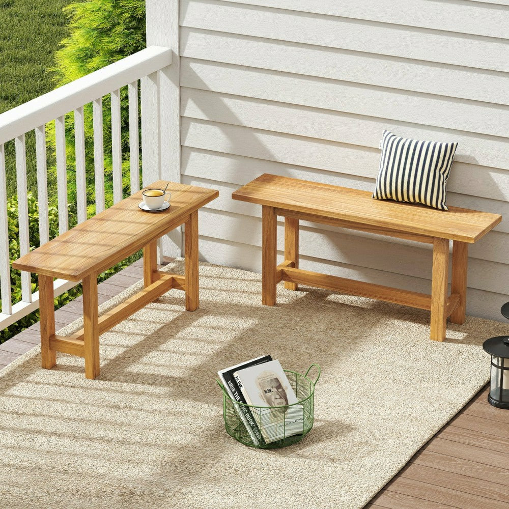 Outdoor Teak Wood Bench | Plow & Hearth