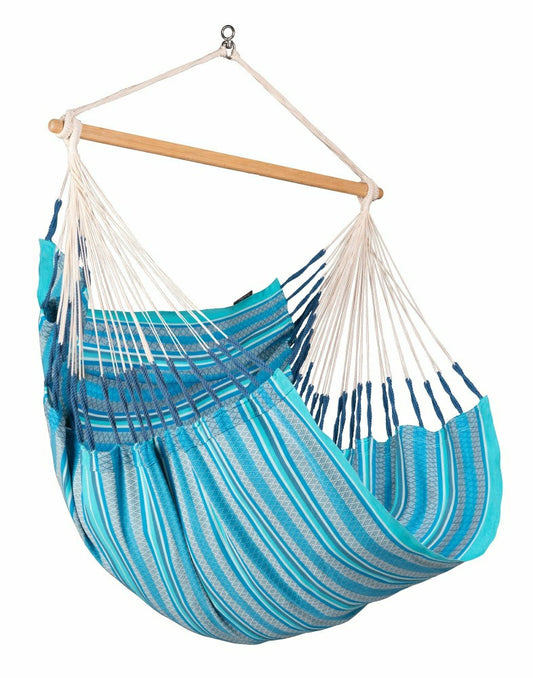 Habana Azure - Organic Cotton Comfort Hammock Chair | Plow & Hearth