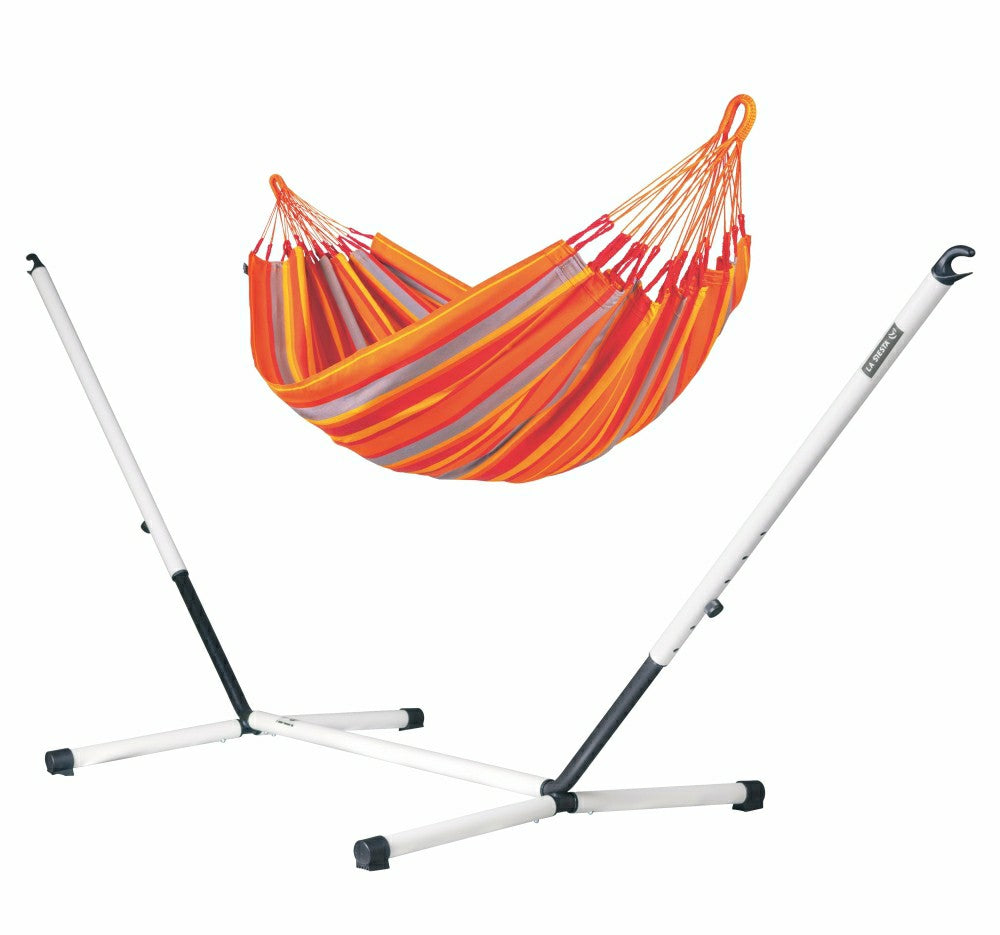 Nautico Cool Grey Outdoor Toucan - Weather-Resistant Double Hammock wi | Plow & Hearth