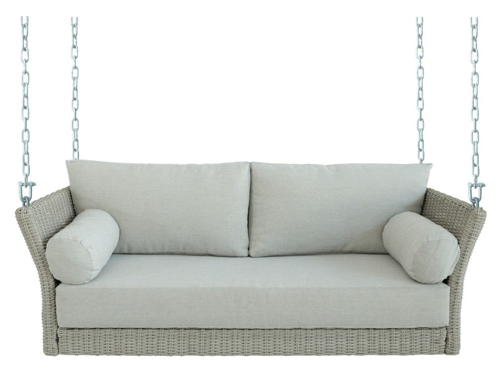 Sonoma Wicker Daybed Porch Swing With Cushions | Plow & Hearth