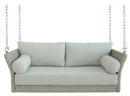 Sonoma Wicker Daybed Porch Swing With Cushions | Plow & Hearth