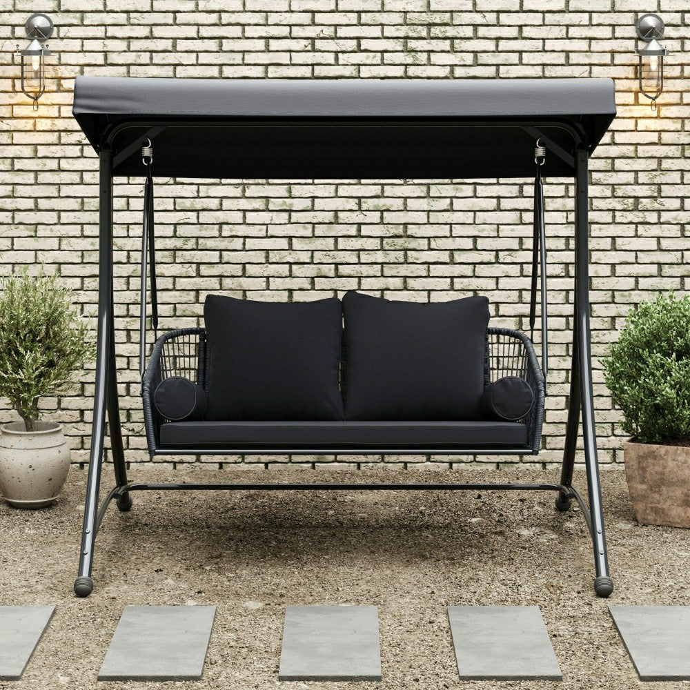 East Green Ramona Patio Swing with Canopy Stand | Plow & Hearth