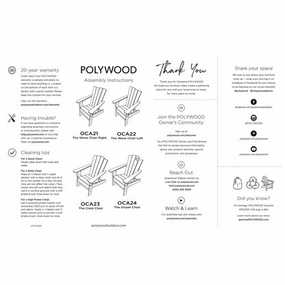 POLYWOOD® Wave Adirondack Chair | Plow & Hearth