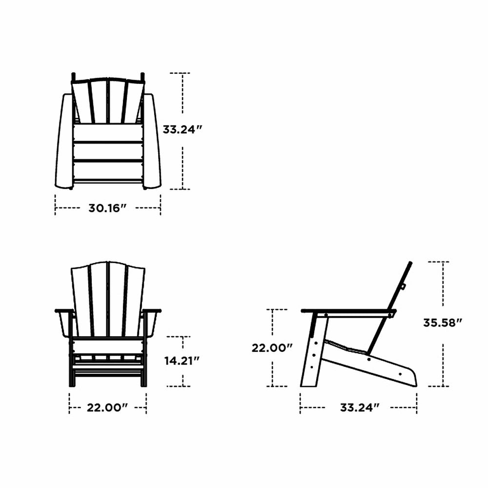 POLYWOOD® Wave Adirondack Chair | Plow & Hearth