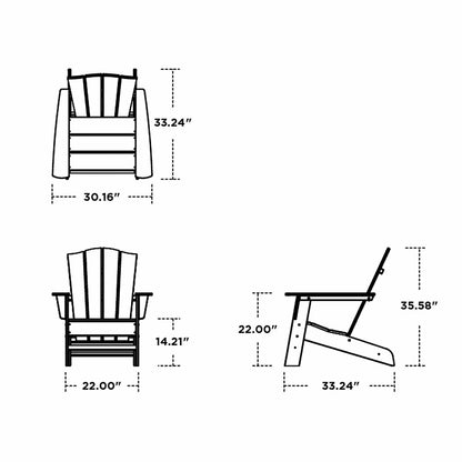 POLYWOOD® Wave Adirondack Chair | Plow & Hearth