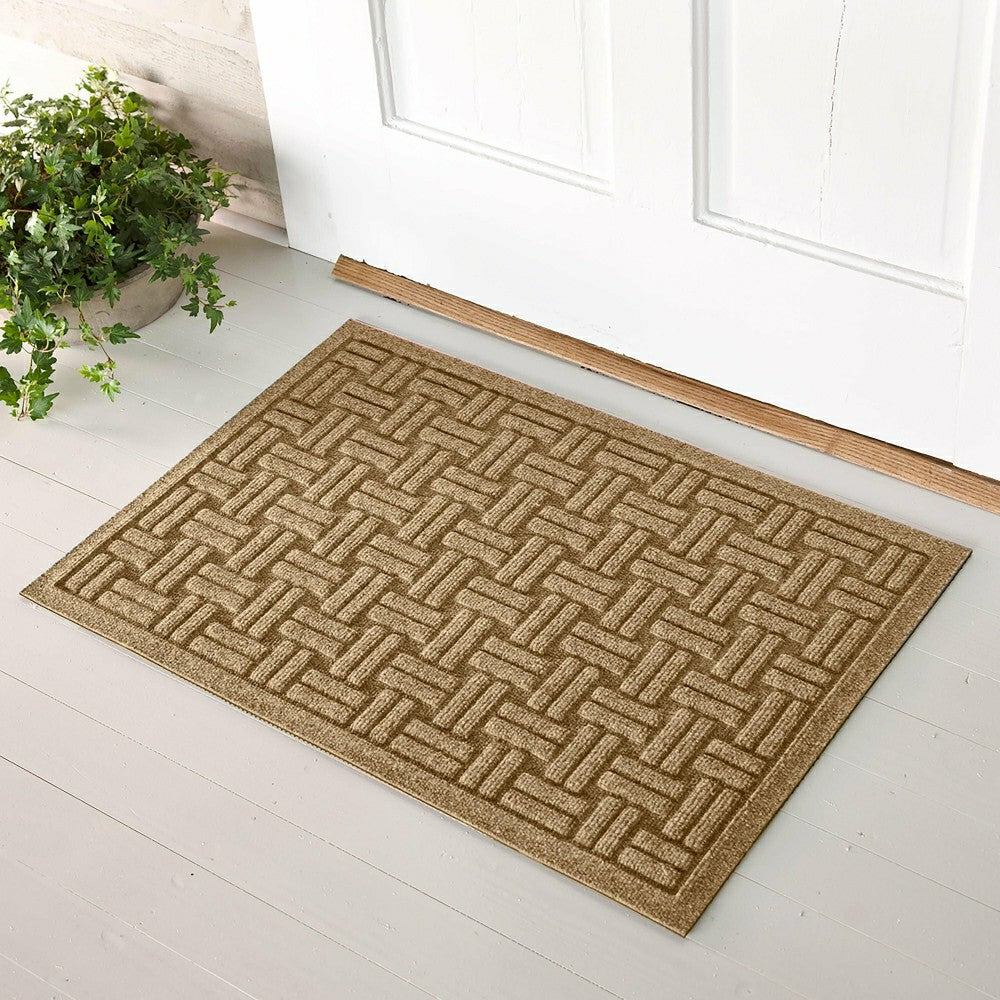 WaterHog® Basket Weave Doormat, 3' x 7' | Plow & Hearth