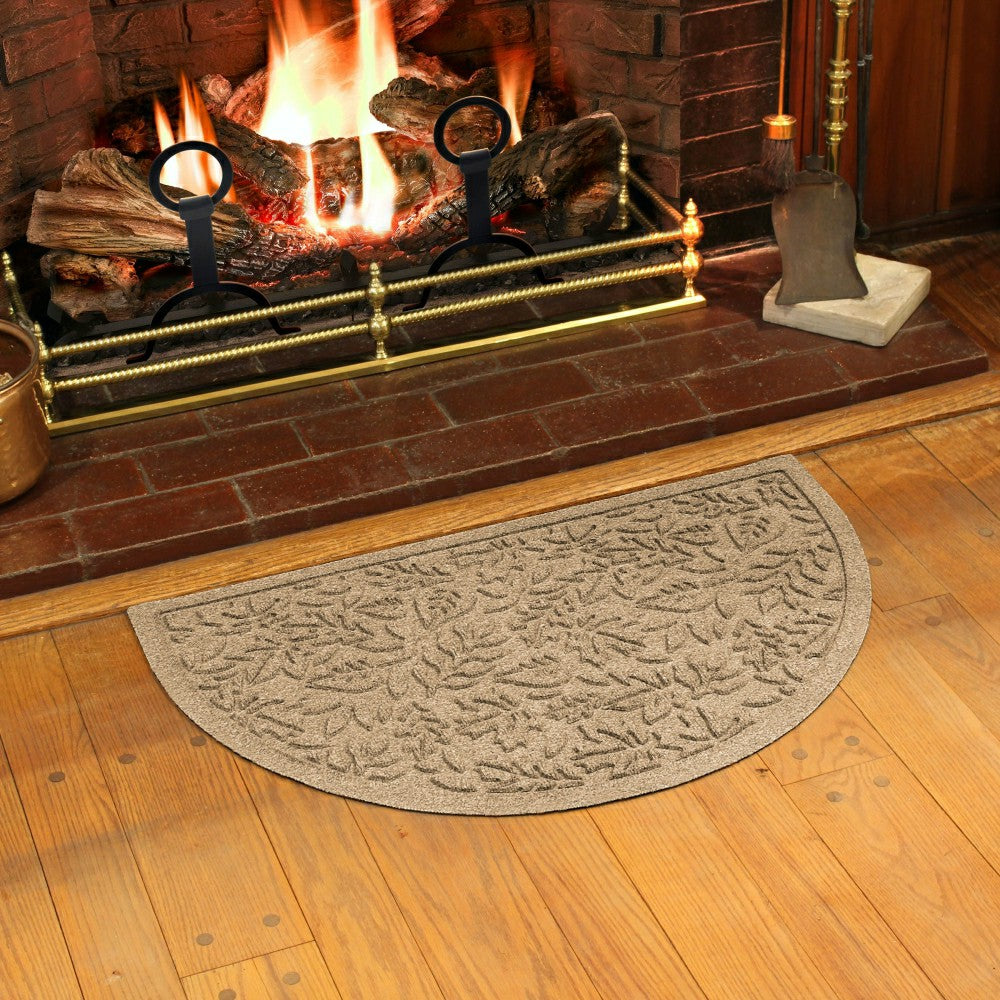 Fall Day Indoor/Outdoor Half Round Door Mat, 24"x39" | Plow & Hearth