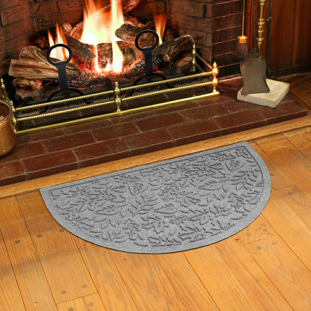 Fall Day Indoor/Outdoor Half Round Door Mat, 24"x39" | Plow & Hearth