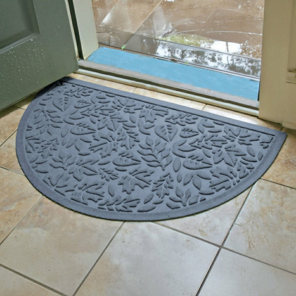 Fall Day Indoor/Outdoor Half Round Door Mat, 24"x39" | Plow & Hearth