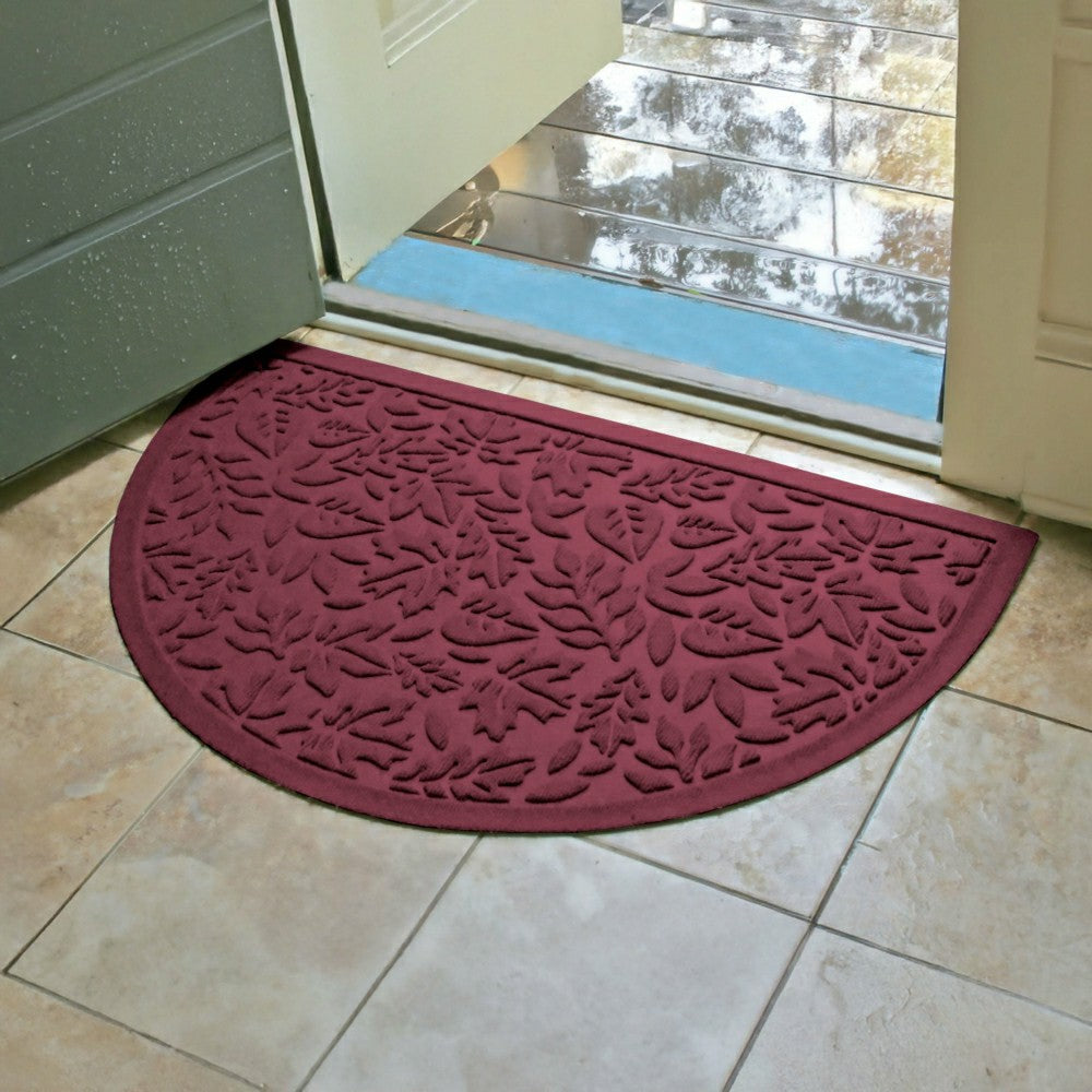 Fall Day Indoor/Outdoor Half Round Door Mat, 24"x39" | Plow & Hearth