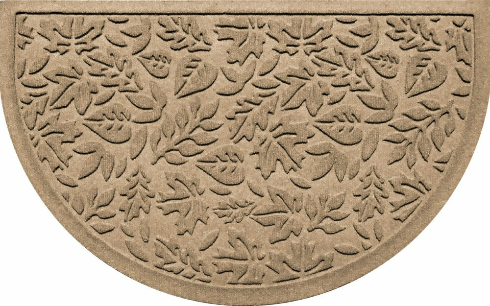 Fall Day Indoor/Outdoor Half Round Door Mat, 24"x39" | Plow & Hearth