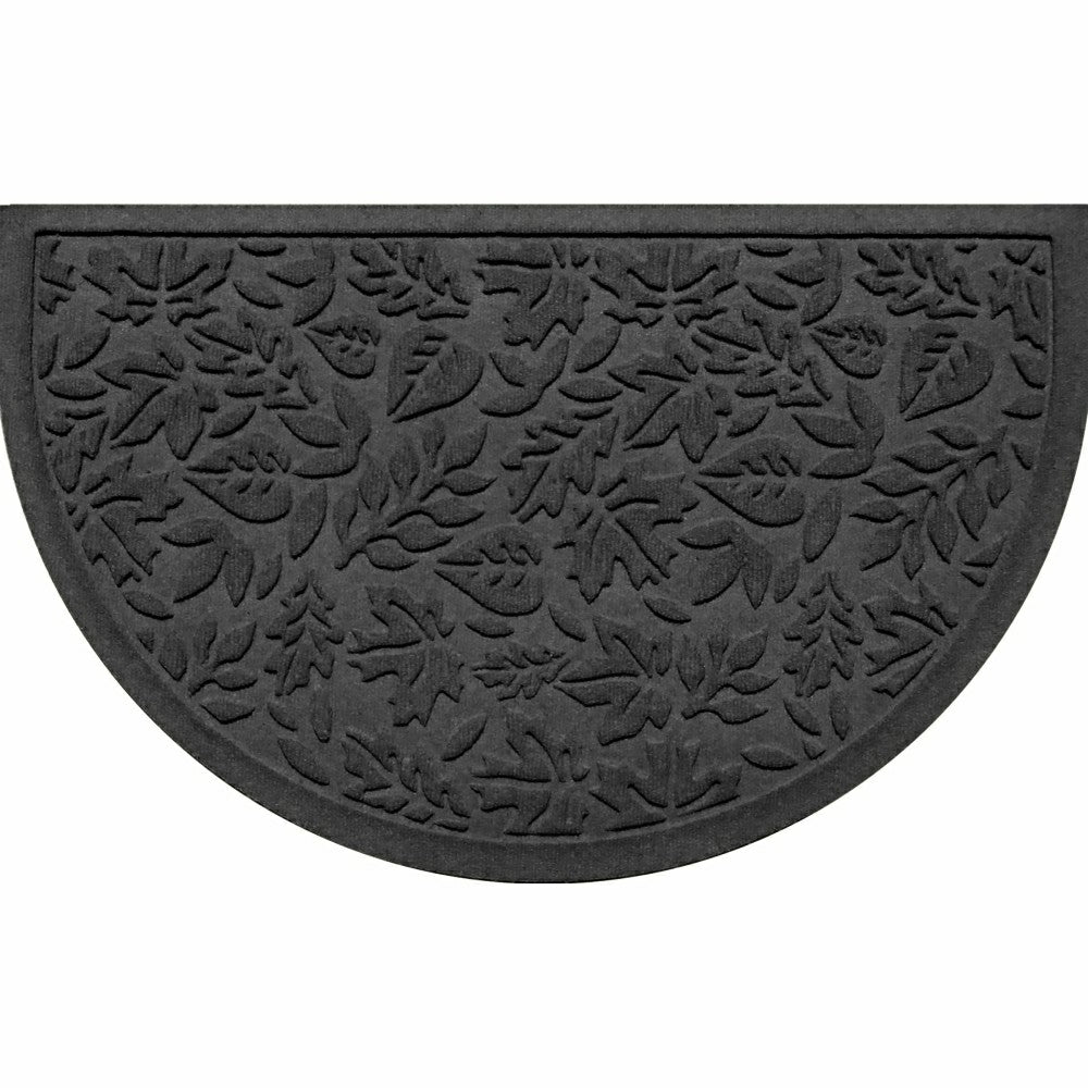 Fall Day Indoor/Outdoor Half Round Door Mat, 24"x39" | Plow & Hearth