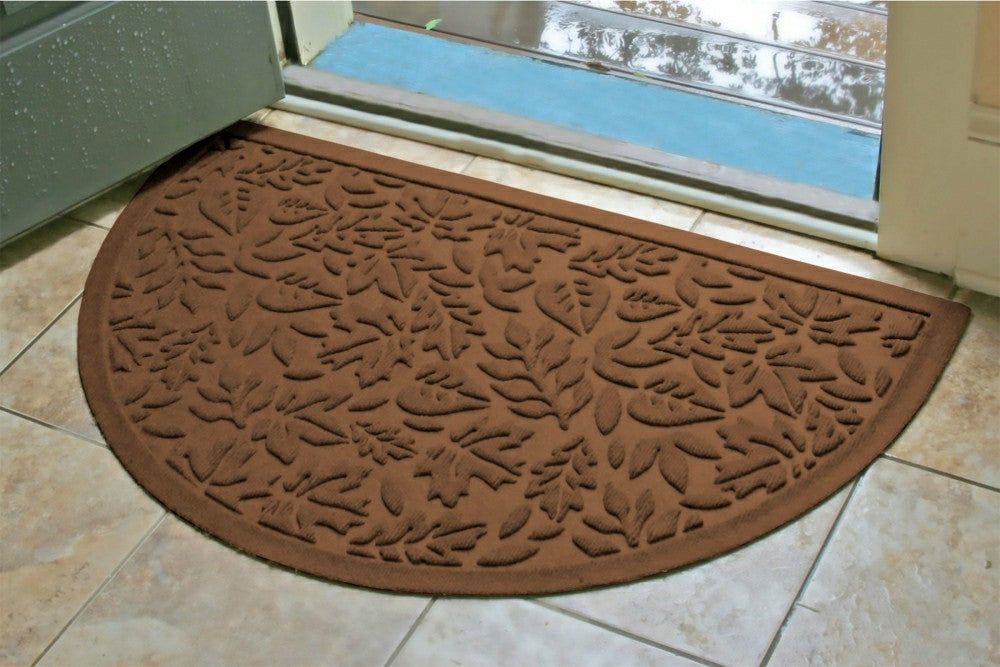 Fall Day Indoor/Outdoor Half Round Door Mat, 24"x39" | Plow & Hearth