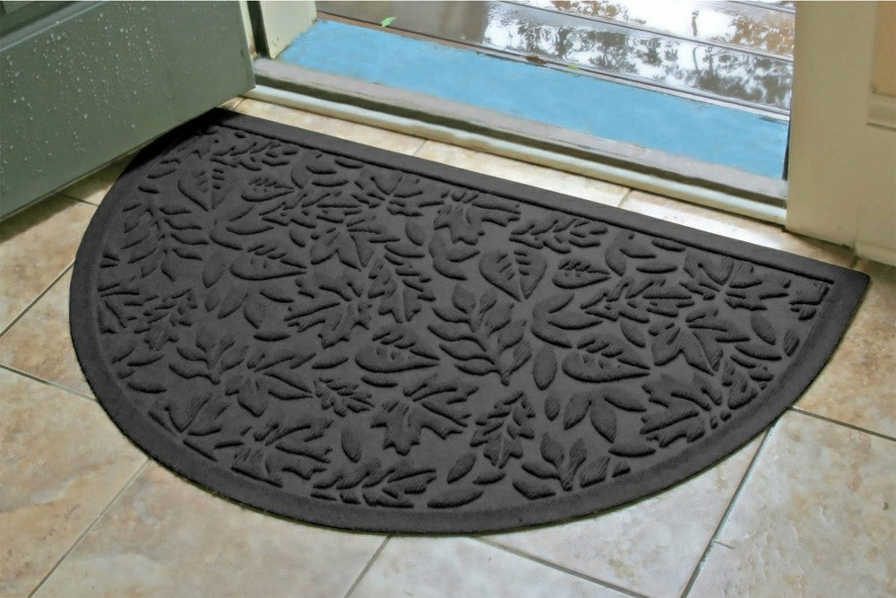 Fall Day Indoor/Outdoor Half Round Door Mat, 24"x39" | Plow & Hearth