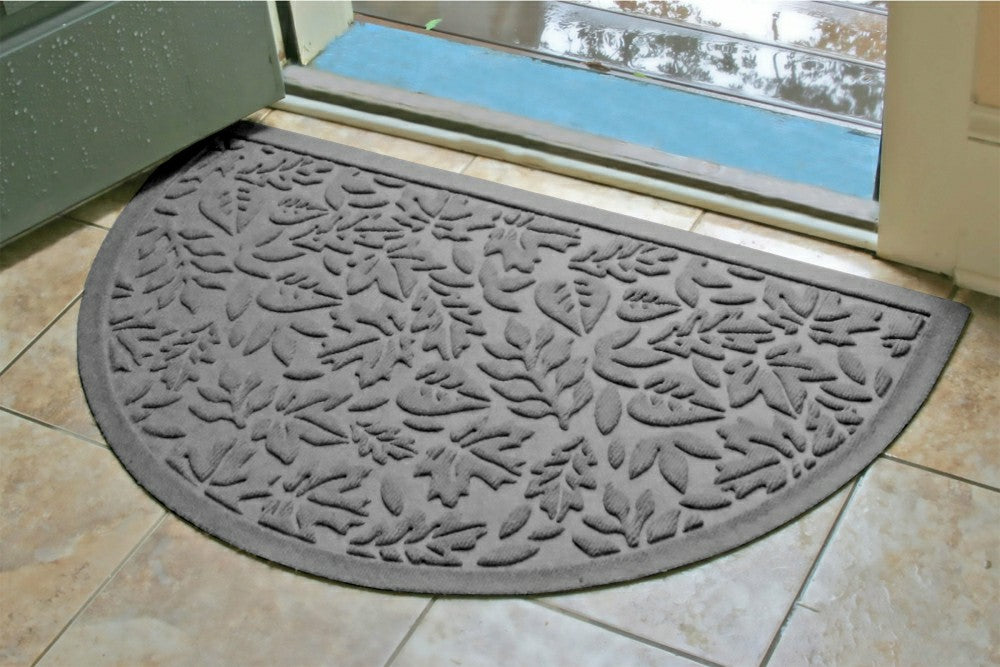 Fall Day Indoor/Outdoor Half Round Door Mat, 24"x39" | Plow & Hearth