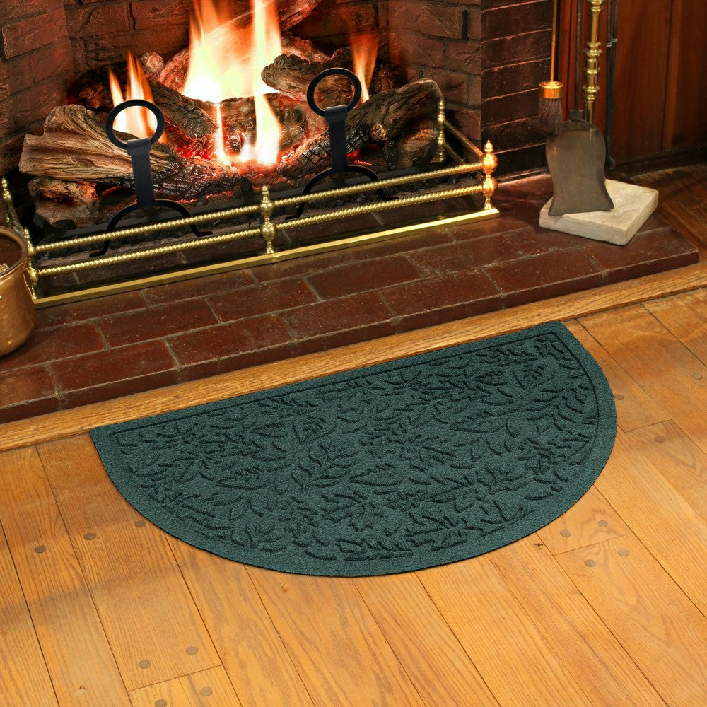 Fall Day Indoor/Outdoor Half Round Door Mat, 24"x39" | Plow & Hearth