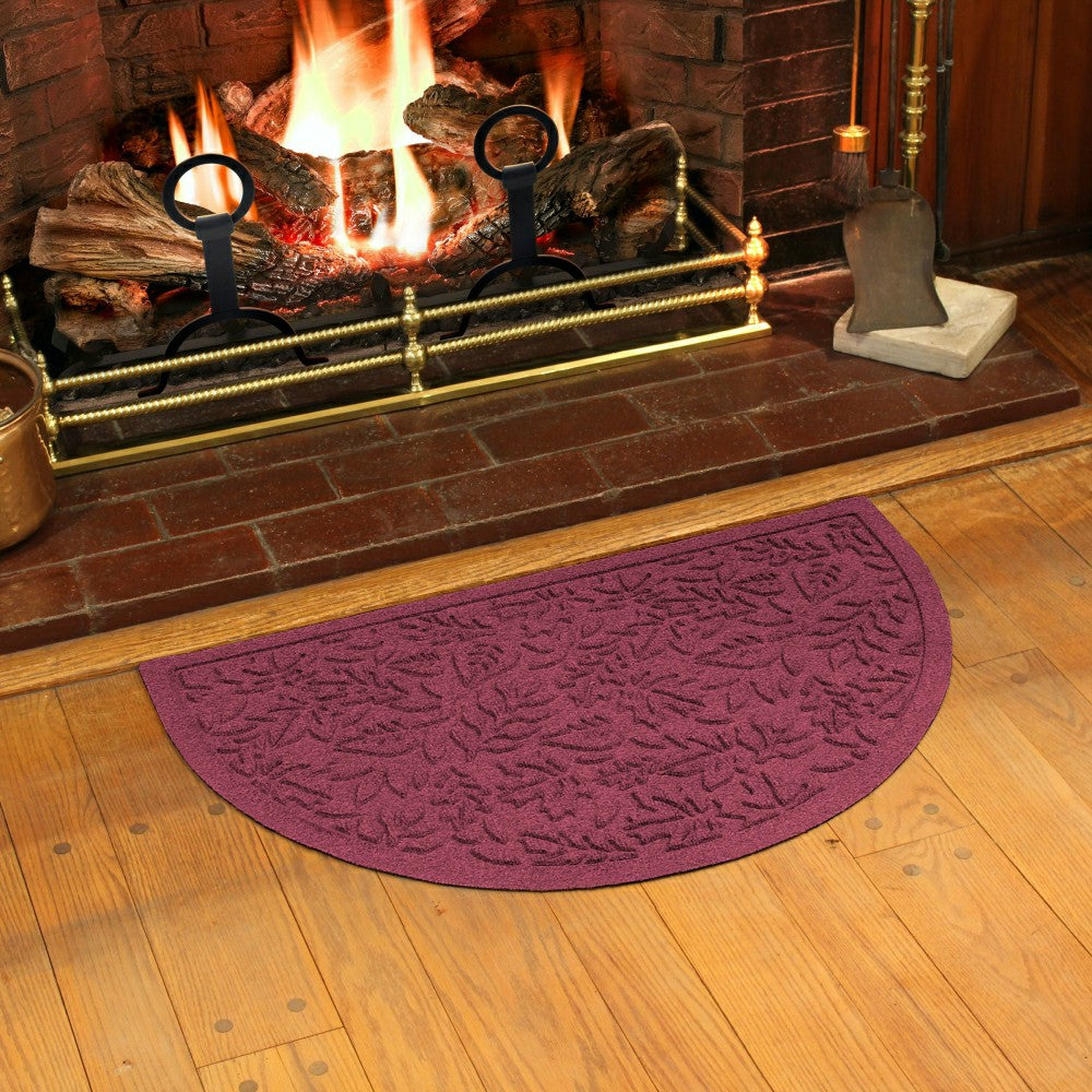 Fall Day Indoor/Outdoor Half Round Door Mat, 24"x39" | Plow & Hearth