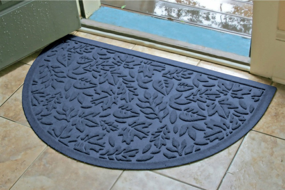 Fall Day Indoor/Outdoor Half Round Door Mat, 24"x39" | Plow & Hearth
