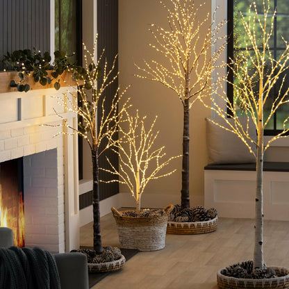 Extra Large Indoor/Outdoor Birch Tree with 750 Warm White Lights | Plow & Hearth