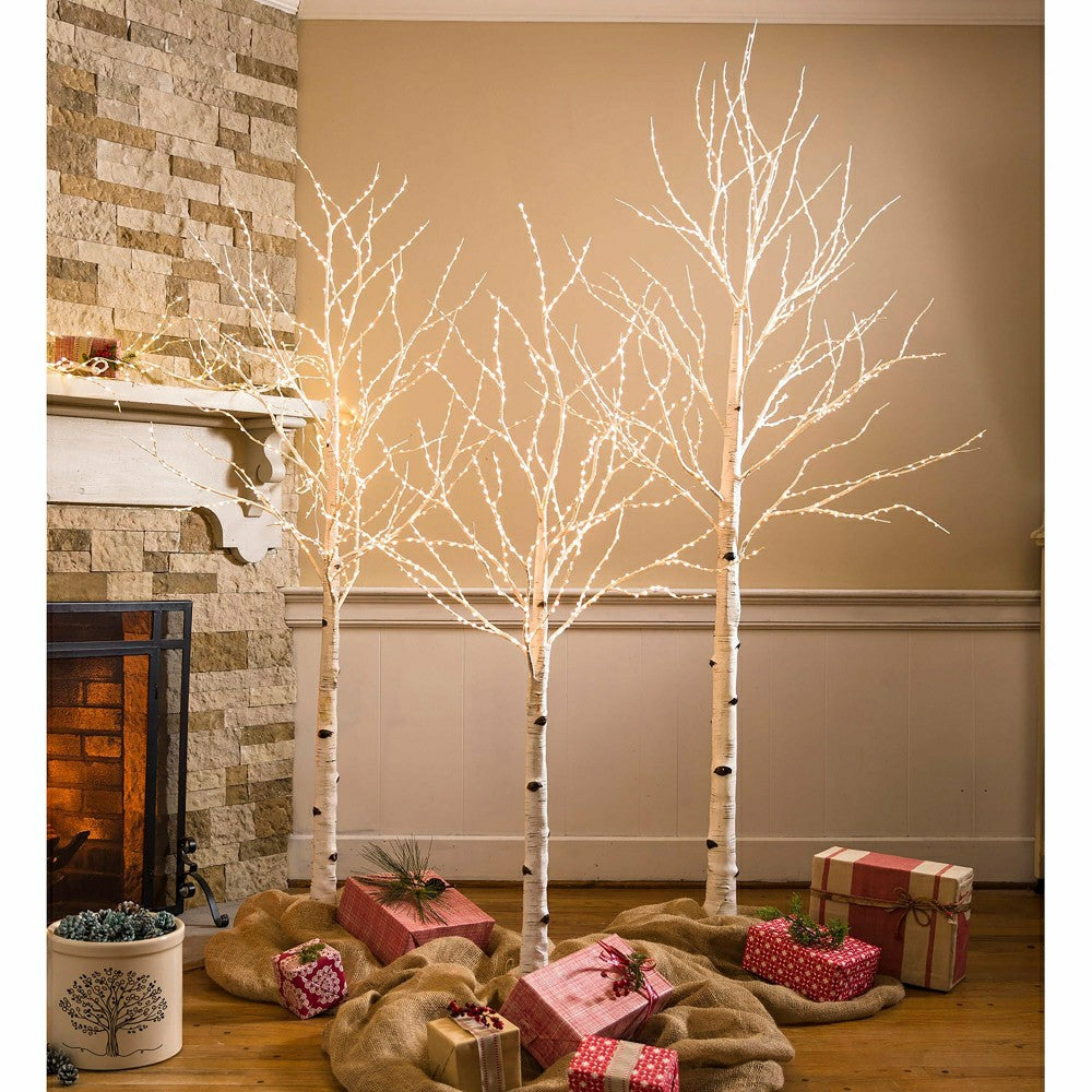 Extra Large Indoor/Outdoor Birch Tree with 750 Warm White Lights | Plow & Hearth