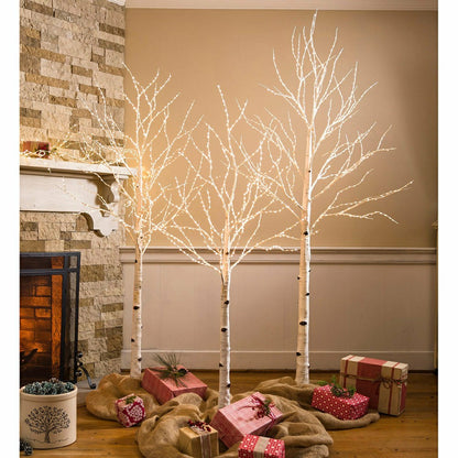 Extra Large Indoor/Outdoor Birch Tree with 750 Warm White Lights | Plow & Hearth