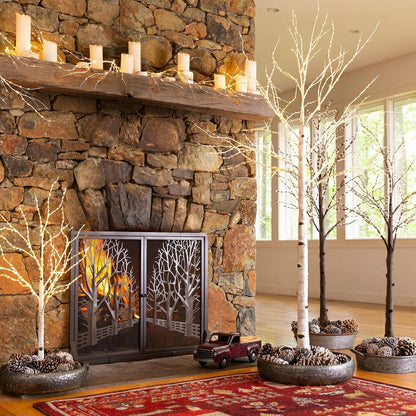 Extra Large Indoor/Outdoor Birch Tree with 750 Warm White Lights | Plow & Hearth