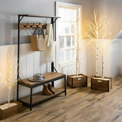 Extra Large Indoor/Outdoor Birch Tree with 750 Warm White Lights | Plow & Hearth