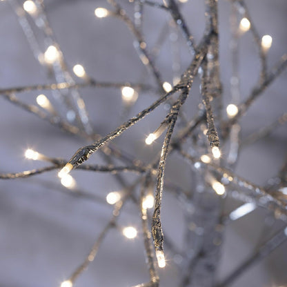 4'H Indoor/Outdoor Silver Metallic Tree with 112 Lights | Plow & Hearth