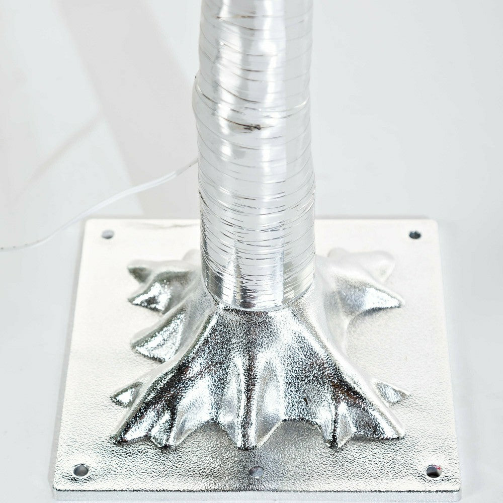 4'H Indoor/Outdoor Silver Metallic Tree with 112 Lights | Plow & Hearth