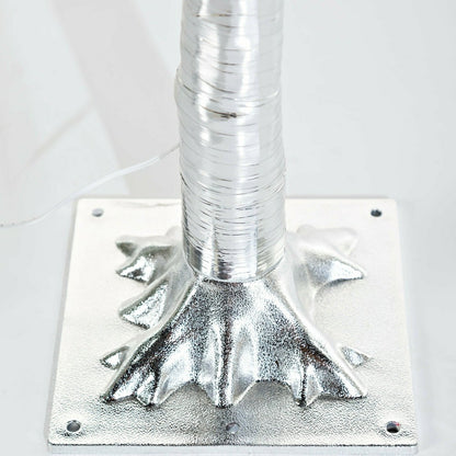 4'H Indoor/Outdoor Silver Metallic Tree with 112 Lights | Plow & Hearth