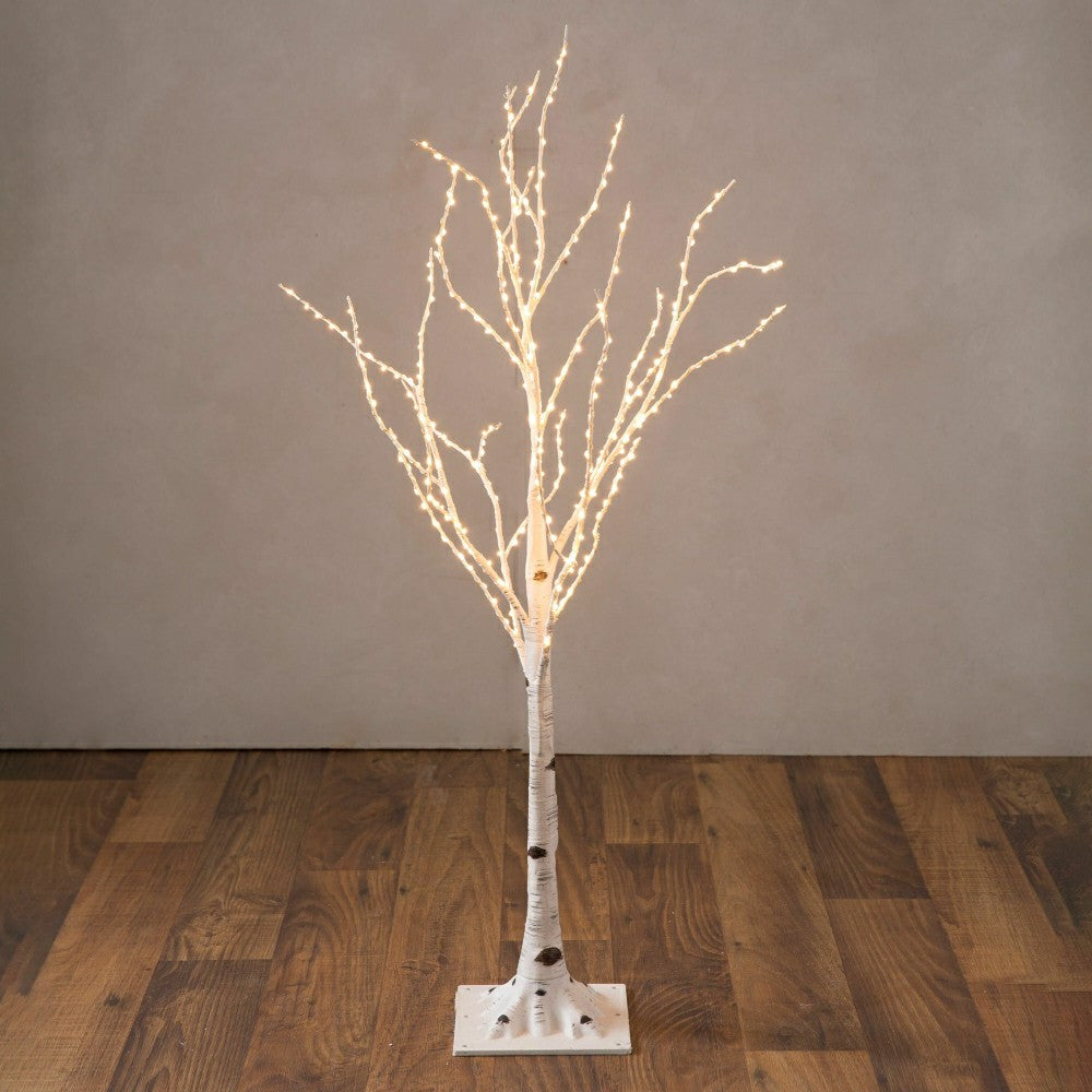 Small Indoor/Outdoor Birch Tree with 300 Warm White Lights | Plow & Hearth