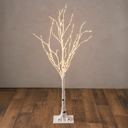 Small Indoor/Outdoor Birch Tree with 300 Warm White Lights | Plow & Hearth